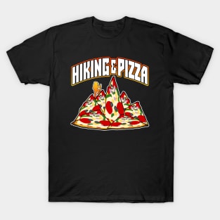 Love Hiking And Pizza White T-Shirt